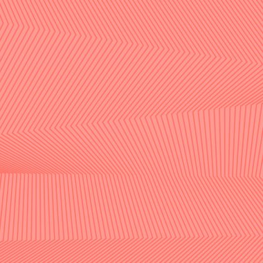 Geometrik doğrusal arka plan. Vektör çizim. Yaşam mercan - trendy renk 2019 yıl.