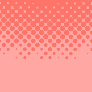 Soyut yarı ton nokta degrade arka plan. Vektör çizim. Pembe mercan - son moda renk