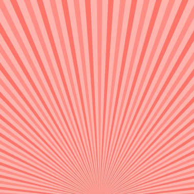 Güneş ışınları arka plan soyut. Vektör çizim. Pembe mercan - son moda renk