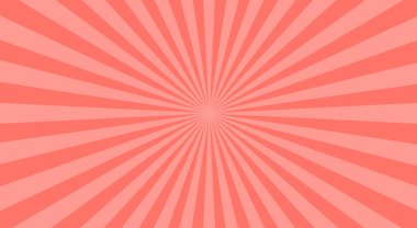 Güneş ışınları arka plan soyut. Vektör çizim. Pembe mercan - son moda renk