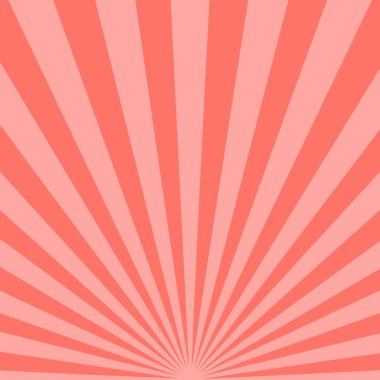Güneş ışınları arka plan soyut. Vektör çizim. Pembe mercan - son moda renk