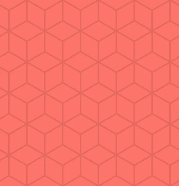 Bandiera Geometrica Rosa Senza Cuciture Illustrazione Vettoriale Living Coral Colore — Vettoriale Stock