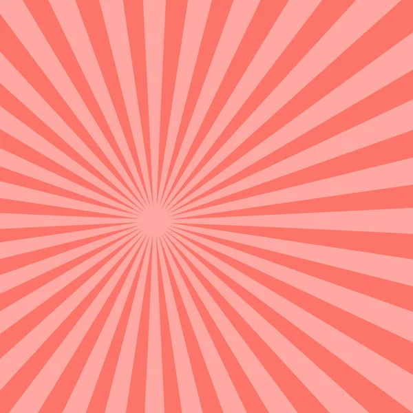 Absztrakt Háttér Napsugarak Vektoros Illusztráció Rózsaszín Korall Trendi Szín — Stock Vector