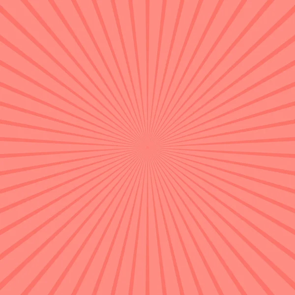 Resumen Los Rayos Sol Fondo Ilustración Vectorial Coral Rosa Color — Vector de stock