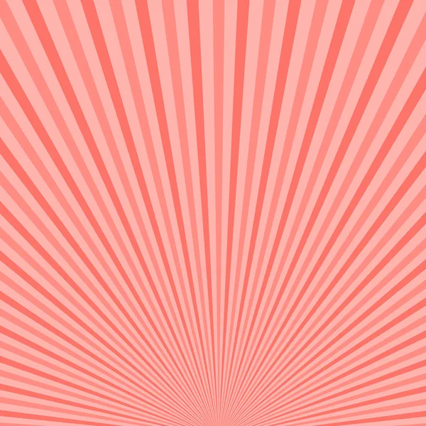 Abstract Sunbeams Background Vector Illustration Pink Coral Trendy Color — Stock Vector