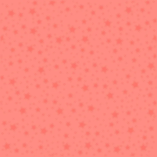 Abstracto Gradiente Medio Tono Puntos Fondo Ilustración Vectorial Coral Rosa — Vector de stock