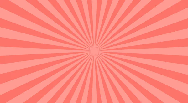Abstracte Achtergrond Van Zonnestralen Vectorillustratie Roze Koraal Trendy Kleur — Stockvector