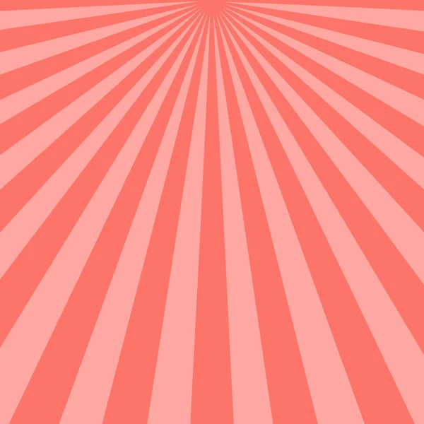 Abstracte Achtergrond Van Zonnestralen Vectorillustratie Roze Koraal Trendy Kleur — Stockvector