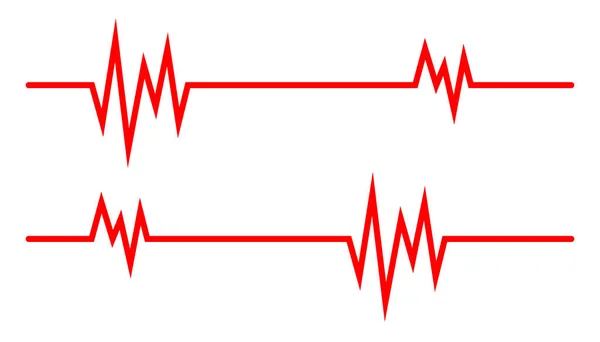 Batimento cardíaco icos. Ilustração vetorial . — Vetor de Stock