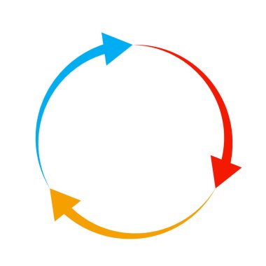 Renk dairesel ok. Vektör Illustration.