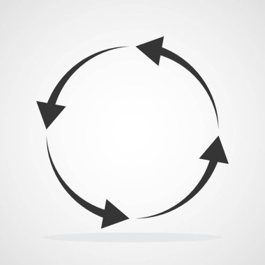 Siyah dairesel ok. Vektör Illustration.