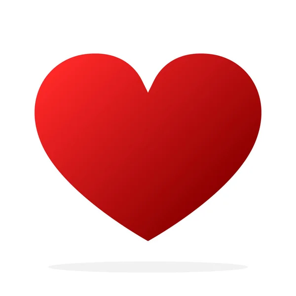 Vörös szív ikon. vektor illusztráció. — Stock Vector