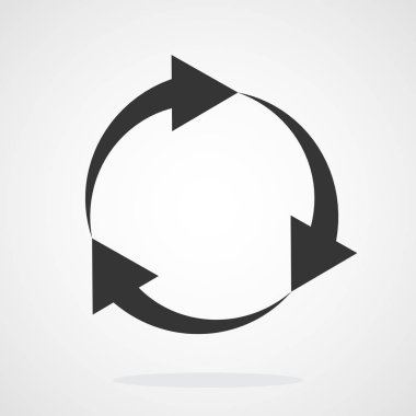 Siyah dairesel ok. Vektör Illustration.