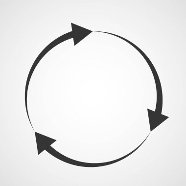 Siyah dairesel ok. Vektör Illustration.