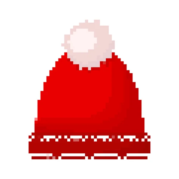 Icono del sombrero en el diseño de arte Pixel. Ilustración vectorial . — Archivo Imágenes Vectoriales