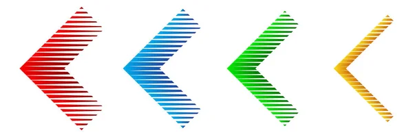 Set of color arrows. Vector illustration. — Stock Vector