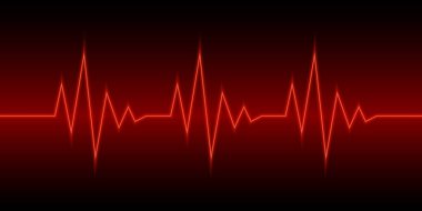 Neon Kalp Atışı ya da nabız. Vektör çizimi.