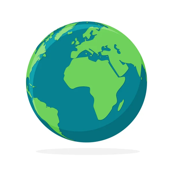 地球の地球のアイコンは孤立した 世界地図のアイコン 地球の色半球 ベクターイラスト — ストックベクタ