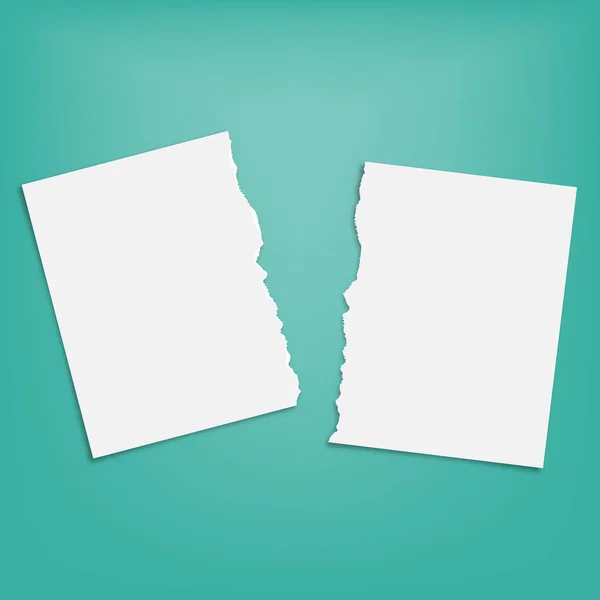 Gescheurd Vierkant Stuk Papier Ruimte Voor Tekst Papieren Stukken Met — Stockvector