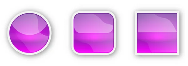 Boutons Web Brillants Boutons Abstraits Avec Ombre Illustration Vectorielle Boutons — Image vectorielle