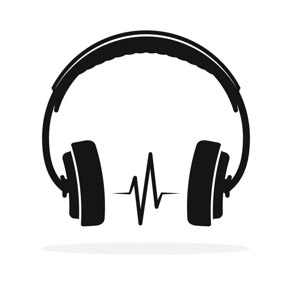 Fülhallgató Ikon Elkülönítve Vektor Illusztráció Fejhallgató Ikon Lapos Kialakítású — Stock Vector