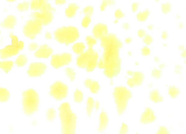 Картина Ручної Роботи Жовтий Акварельний Плямистий Сплеск Абстрактний Паперовій Текстурі — стокове фото