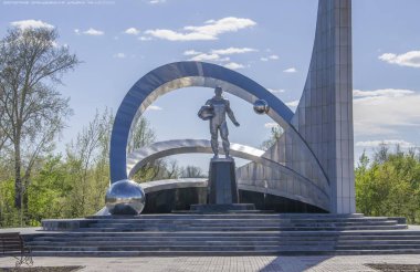 Mimarlık ve şehir anıtlar. Kazakhstan.Karaganda Cumhuriyeti şehir.
