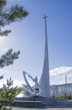 Mimarlık ve şehir anıtlar. Kazakhstan.Karaganda Cumhuriyeti şehir.