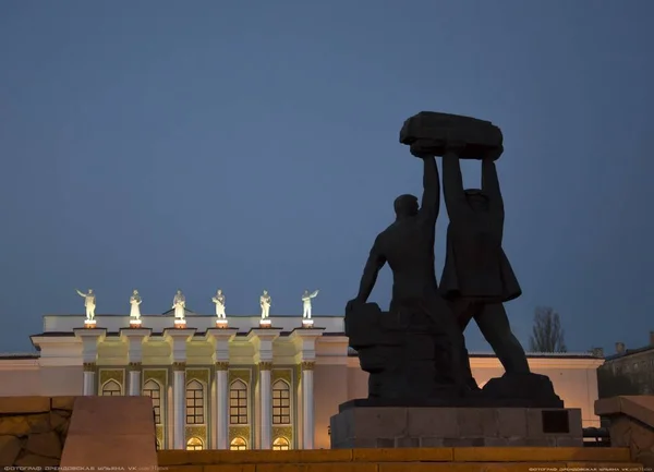 Arkitektur Och Monument Staden Republiken Kazakhstan Karaganda City — Stockfoto