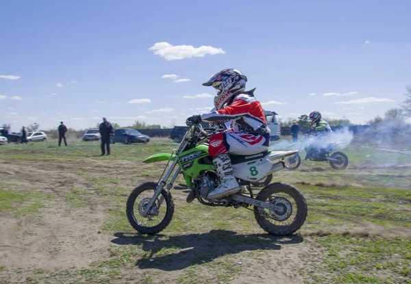 Motocross Tävling Novodolynka 2017 Staden Karaganda Kazakstan — Stockfoto