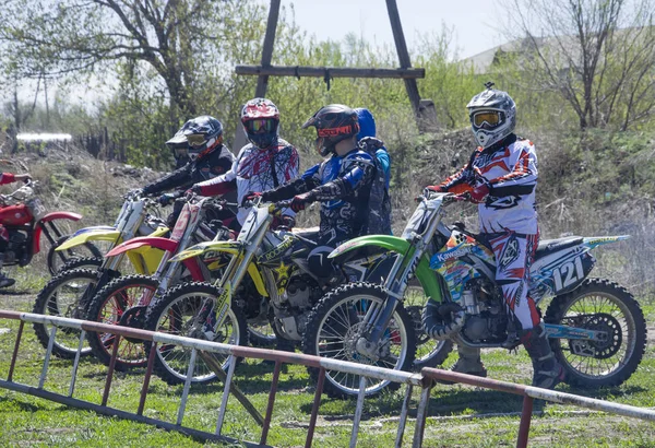 Concurso Motocross Novodolynka 2017 Año Ciudad Karaganda Kazajstán —  Fotos de Stock