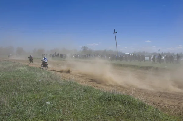 Novodolynka Motokros Yarışması 2017 Karaganda Şehri Kazakistan — Stok fotoğraf