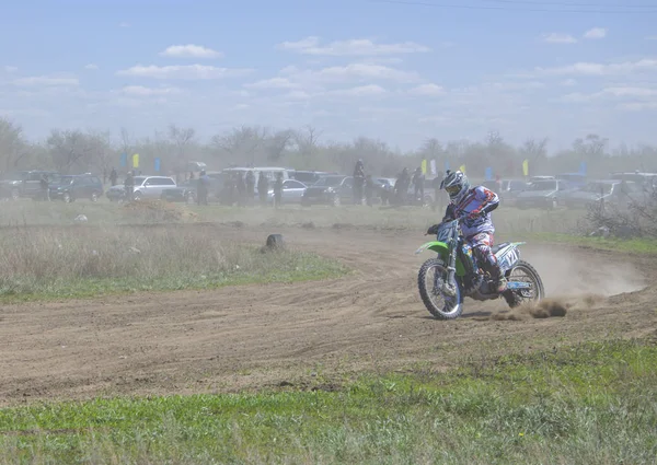 Concurso Motocross Novodolynka 2017 Año Ciudad Karaganda Kazajstán — Foto de Stock