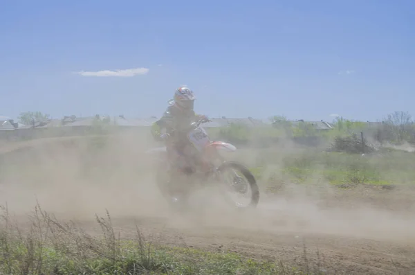 Motocross Verseny Novodolynka 2017 Évben Város Karaganda Kazahsztán — Stock Fotó