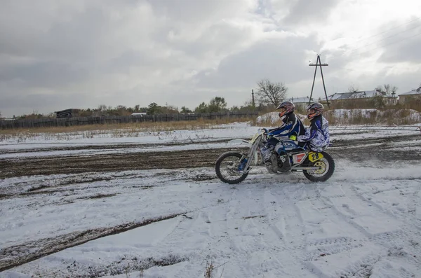 Gara Motocross Novodolynka 2016 Città Karaganda Kazakistan — Foto Stock