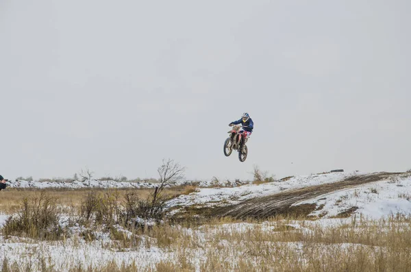 Motocross Verseny Novodolynka 2016 Karaganda Városában Kazahsztán — Stock Fotó