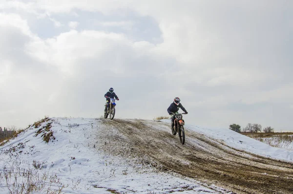 Gara Motocross Novodolynka 2016 Città Karaganda Kazakistan — Foto Stock