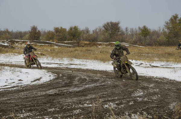 Motocross Verseny Novodolynka 2016 Karaganda Városában Kazahsztán — Stock Fotó