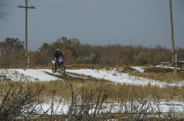 Gara Motocross Novodolynka 2016 Città Karaganda Kazakistan — Foto Stock