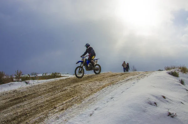 Мотокрос Конкуренції Novodolynka 2016 Місто Karaganda Kazakhstan — стокове фото