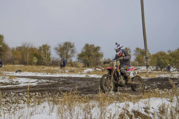 Motocross Verseny Novodolynka 2016 Karaganda Városában Kazahsztán — Stock Fotó