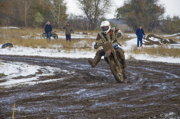 Concurso Motocross Novodolynka 2016 Ciudad Karaganda Kazajstán — Foto de Stock