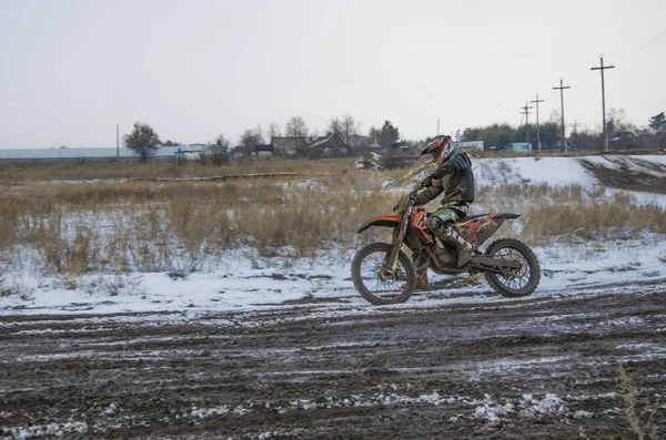 Motocross Verseny Novodolynka 2016 Karaganda Városában Kazahsztán — Stock Fotó