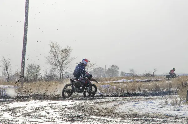 Novodolynka 2016 Motocross Yarışması Karaganda Şehri Kazakistan — Stok fotoğraf