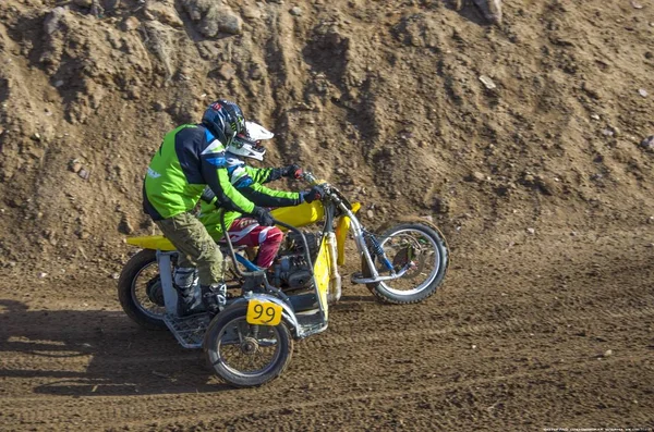 Concursos Motocross Temirtau 2017 Año Ciudad Karaganda Kazajstán — Foto de Stock