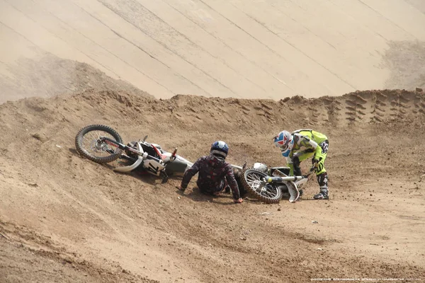 Concursos Motocross Temirtau 2017 Año Ciudad Karaganda Kazajstán — Foto de Stock