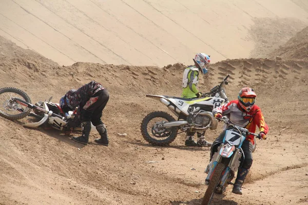 Competições Motocross Temirtau 2017 Ano Cidade Karaganda Cazaquistão — Fotografia de Stock