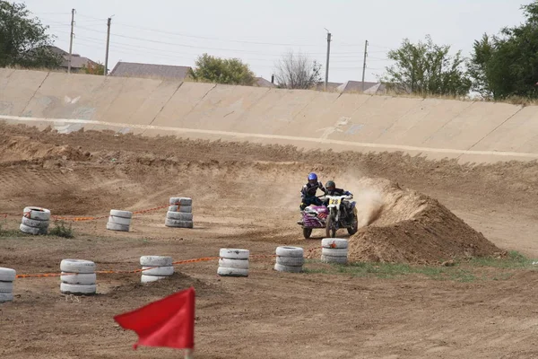 Concursos Motocross Temirtau 2017 Año Ciudad Karaganda Kazajstán —  Fotos de Stock