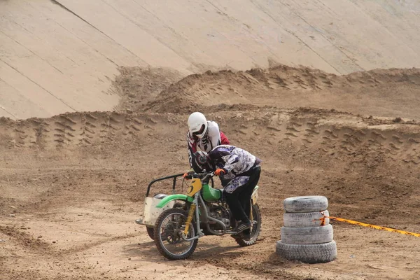 Motocross Wettbewerbe Temirtau 2017 Jahr Die Stadt Karaganda Kasachstan — Stockfoto