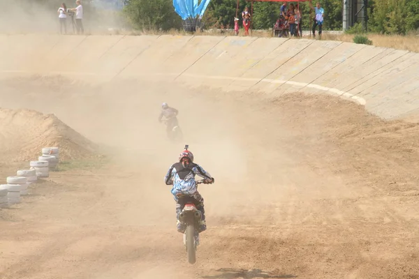 Konkursy Motocyklowe Temirtau 2017 Roku Miasto Karaganda Kazachstan — Zdjęcie stockowe